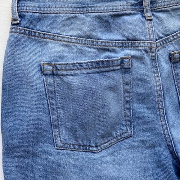 We The Free People Maggie Ripped Crop Straight Leg Light Wash Size 30 - Picture 14 of 16